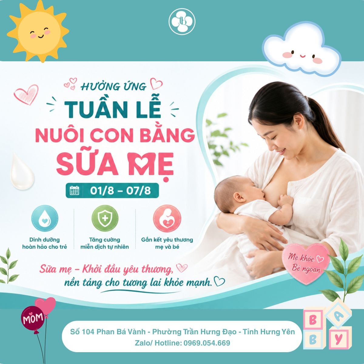 HƯỞNG ỨNG TUẦN LỄ NUÔI CON BẰNG SỮA MẸ 2026